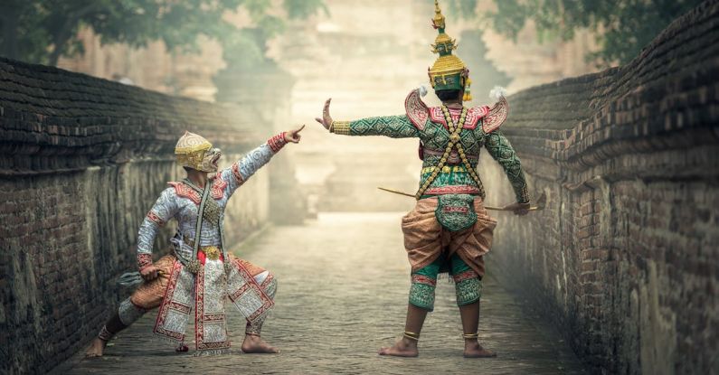 Culture - Two Man in Costume on Alley