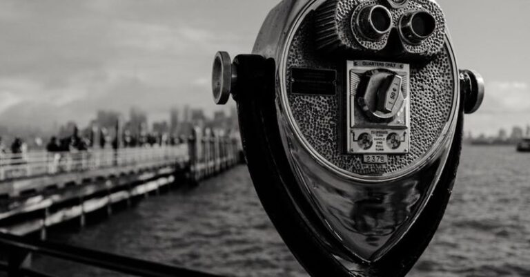 Vision - Monochrome Photography of Coin Operated Telescope