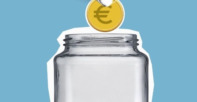 Benefits - Crop faceless person putting coin into glass jar